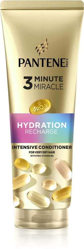 Pantene 3 Minute Miracle Hydration Recharge intensiivinen hoitoaine erittäin kuiville hiuksille 220 ml