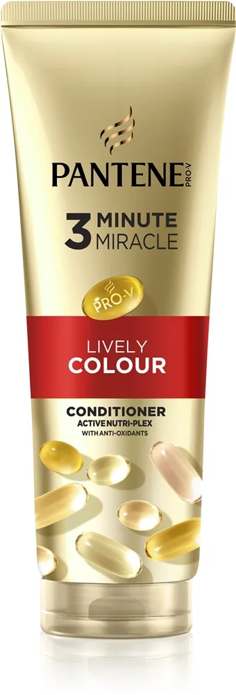 Pantene 3 Minute Miracle Lively Colour Balsam För skadat och färgat hår 220 ml