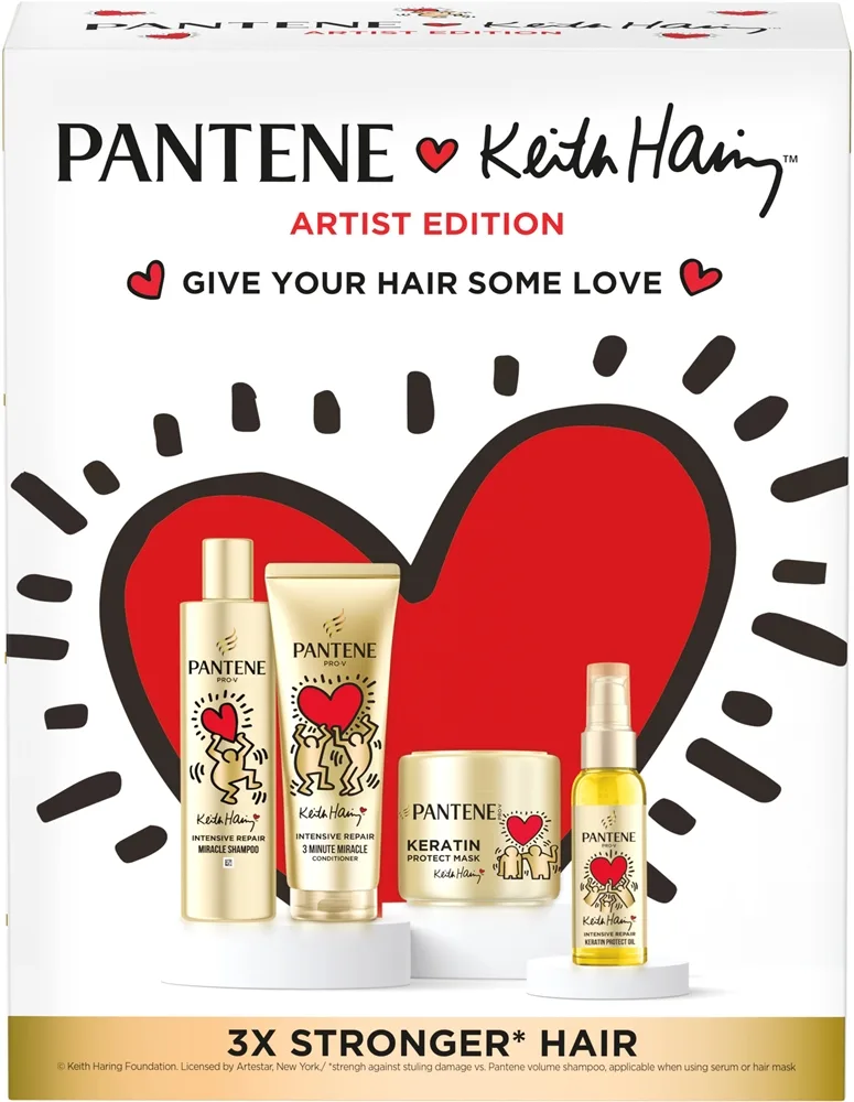 Pantene Keith Haring Artist Edition Presentförpackning För skadat hår