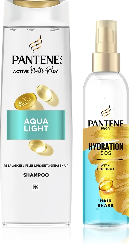 Pantene Pro-V Active Nutri Plex Aqua Light prisvärd förpackning med återfuktande hårvård