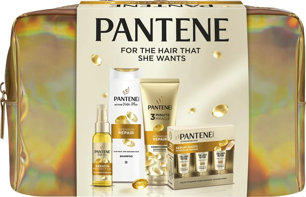 Pantene Pro-V Active Nutri Plex Golden Bag Presentförpackning För skadat hår