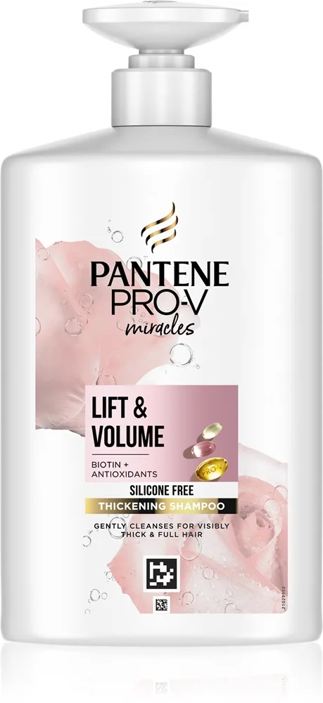 Pantene Pro-V Miracles Lift'N'Volume volyymia antava shampoo hennoille hiuksille sisältää biotiinia 1000 ml