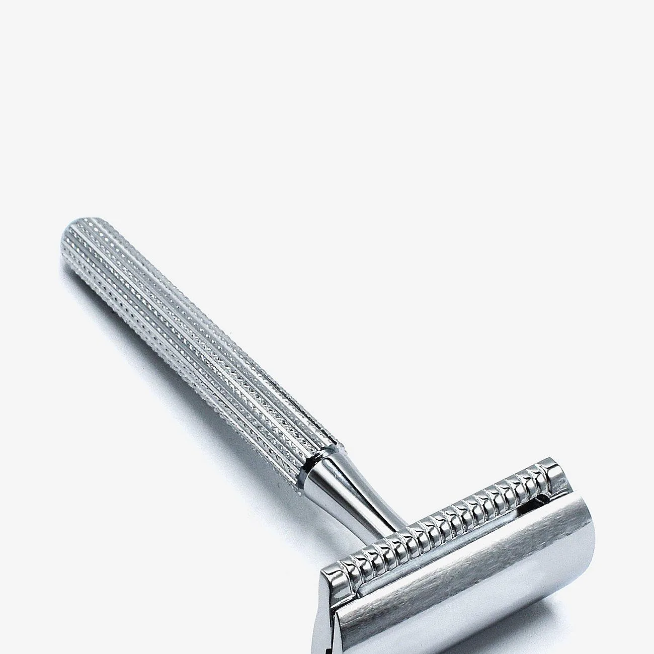 Parker Unisex Textured Long Handle Three piece Safety Razor with new Parker head