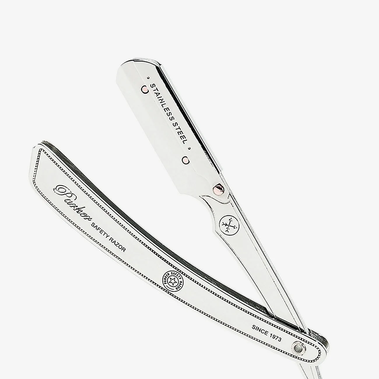 Parker Heavy-Duty Stainless-Steel Handle Clip Type Barber/Straight Razor