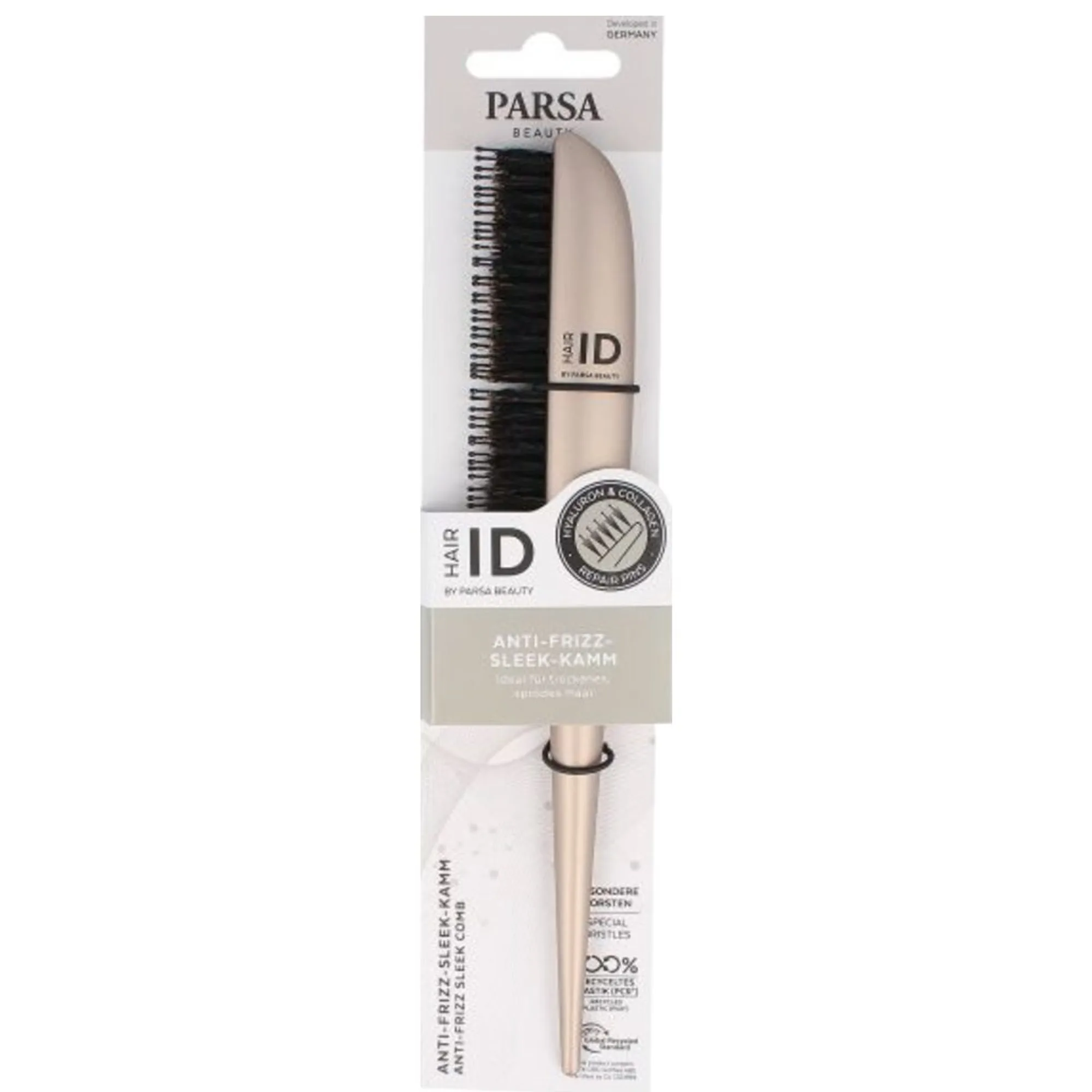 PARSA Beauty Anti-frizz-kam beige Kam med handtag