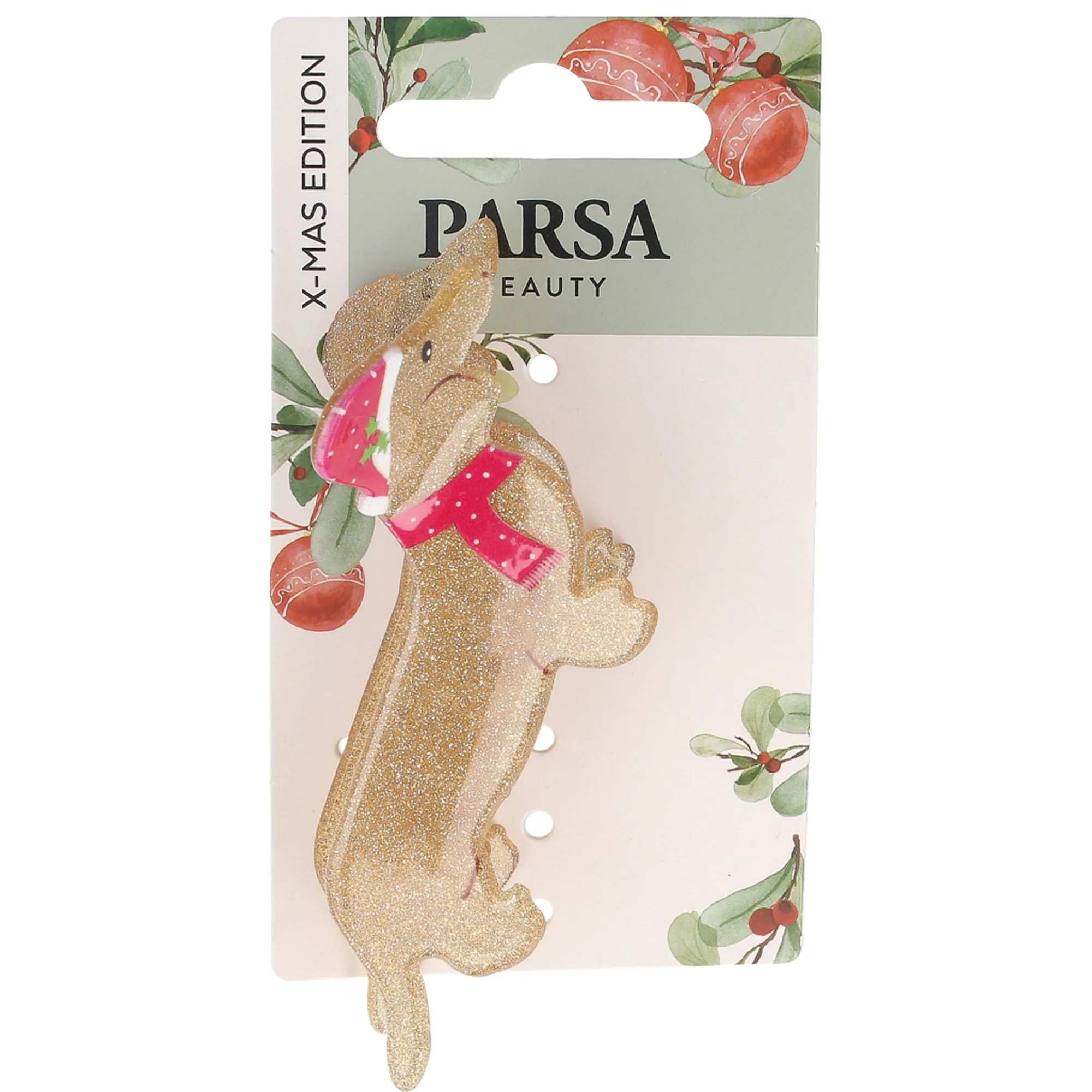PARSA Beauty Haarklammer Dackel Christmas Edition Hiuspinnit