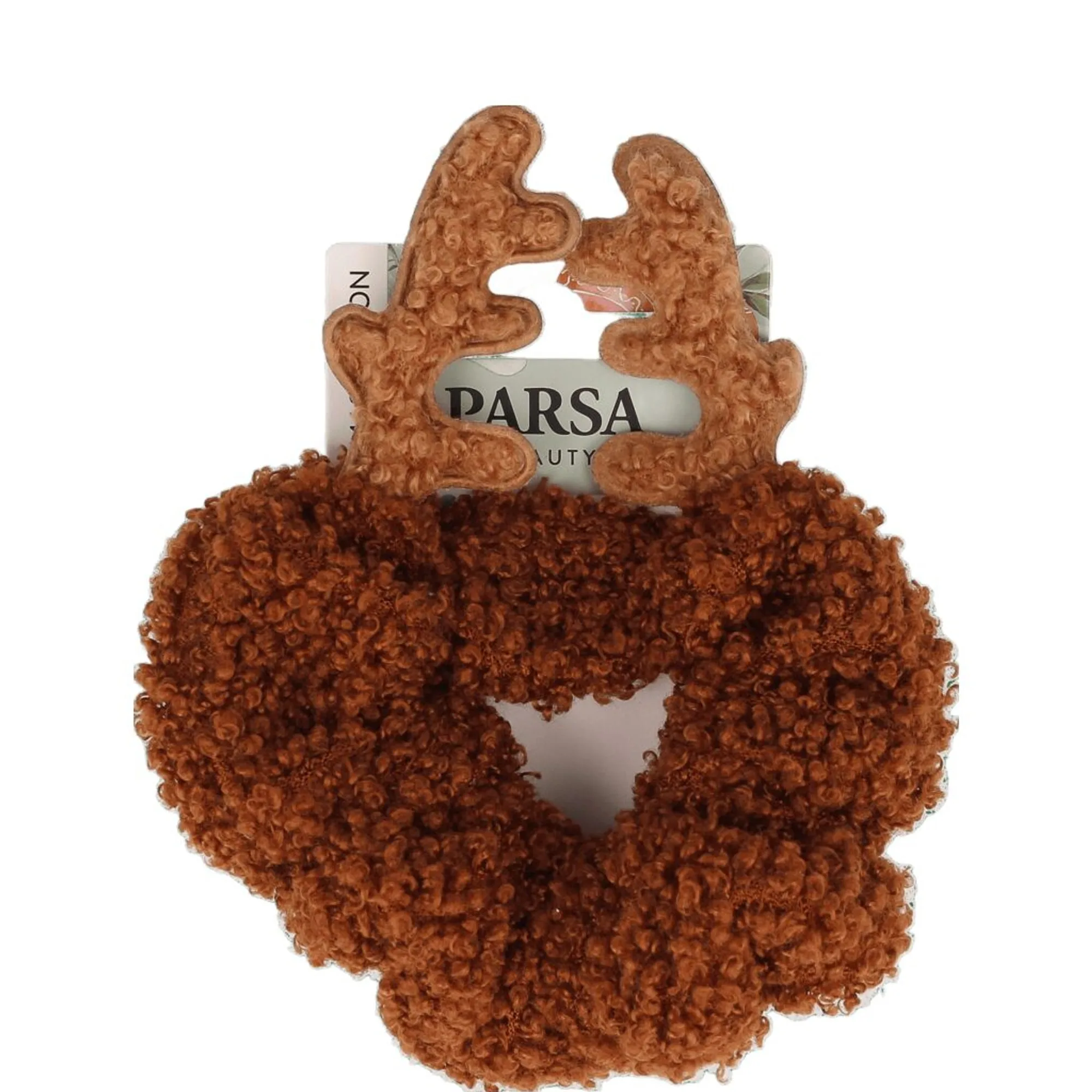 PARSA Beauty Scrunchie Rentier braun, Christmas Edition Hiuslenkki