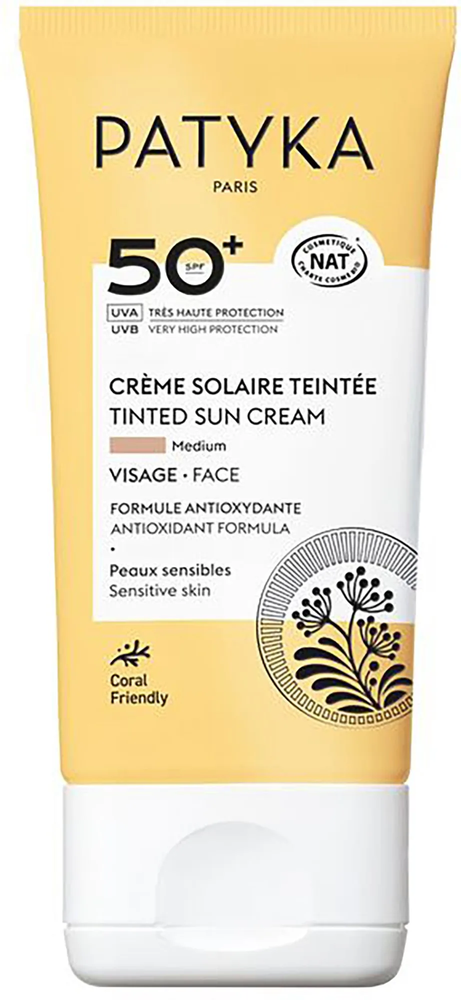 Patyka Tinted Face Sun Cream Medium SPF50+ 40 ml