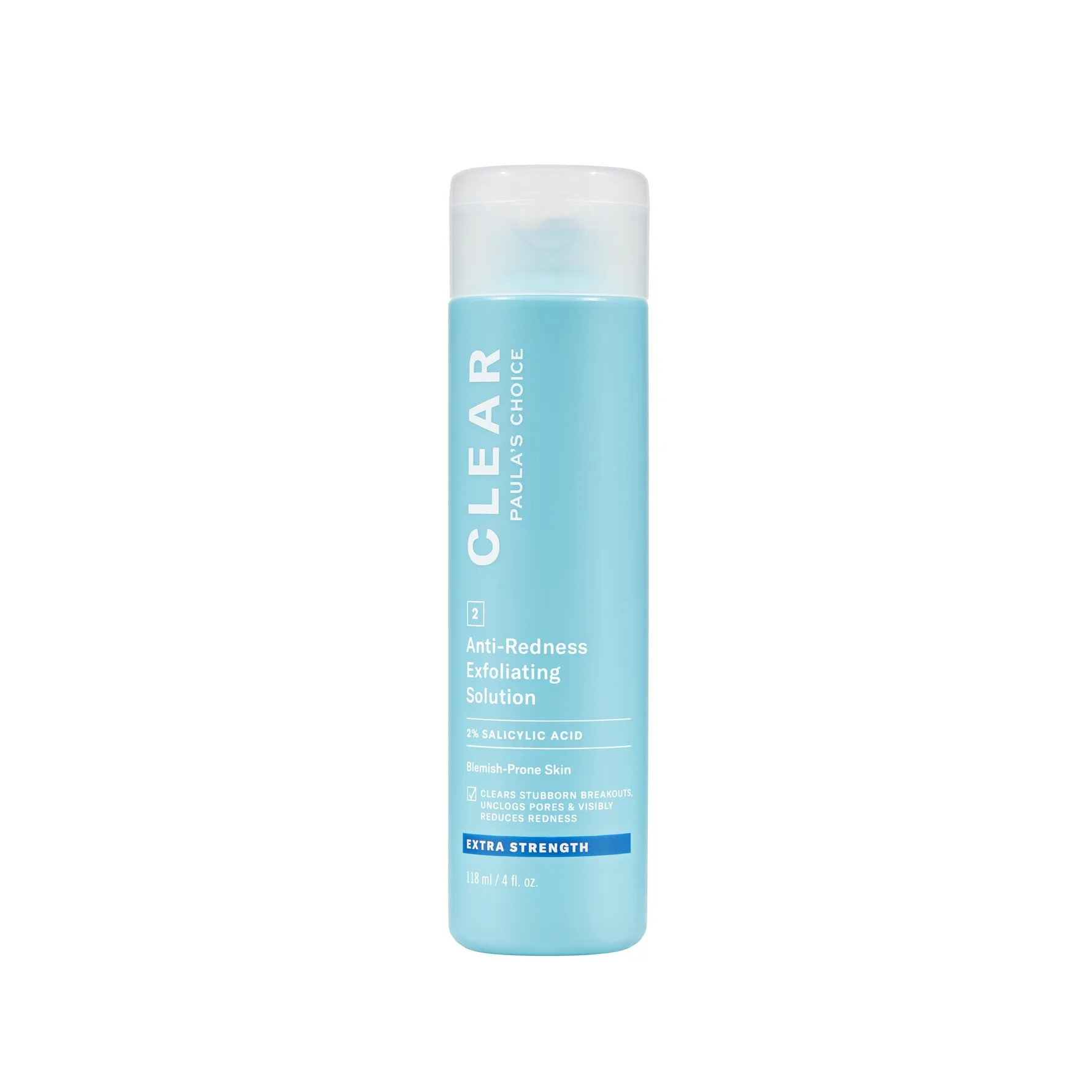 Clear Extra Strength Anti-Redness Exfoliating Solution 2% Salycilic Acid 118 ml