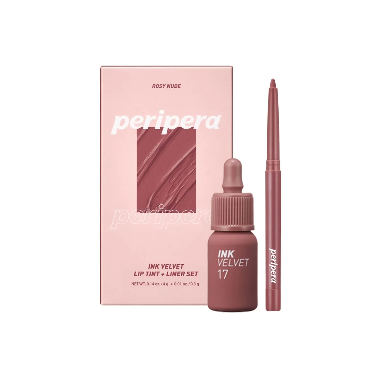 Peripera Ink Velvet + Lip Liner Set #01 Rosy Nude
