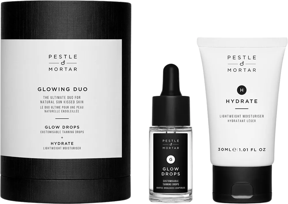 Pestle & Mortar The Glowing Duo Gavesæt med selvbrunende virkning