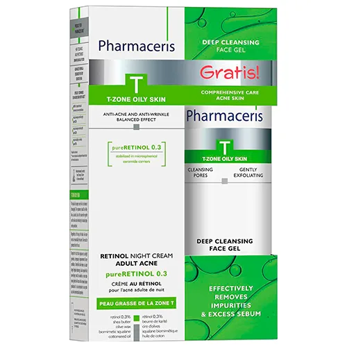 Pharmaceris Retinol Night Cream & Sebogel Face Gel (1 sæt)