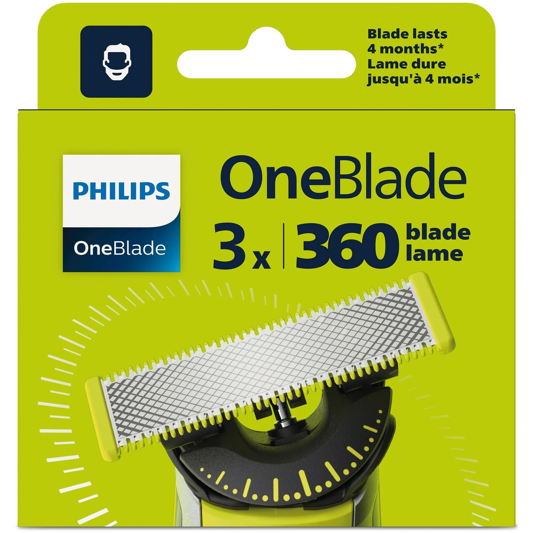 Philips OneBlade 360 QP430/50 Ersättningsblad for Philips OneBlade 3 st.