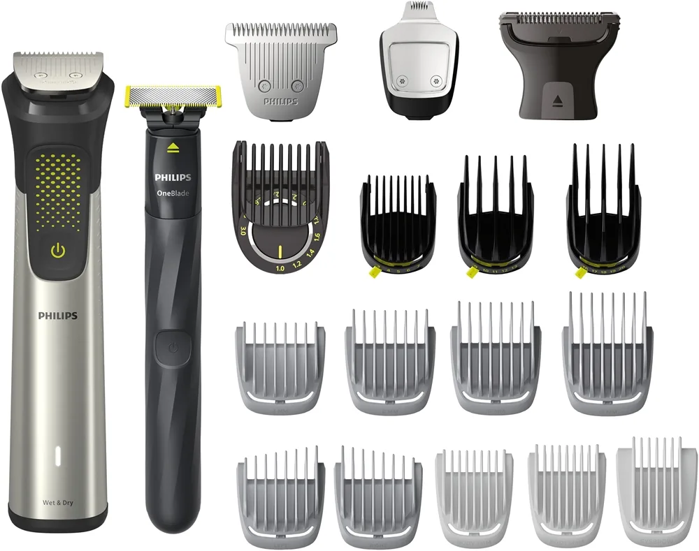 Philips Series 9000 MG9553/15 multifunktionell trimmer + OneBlade Face