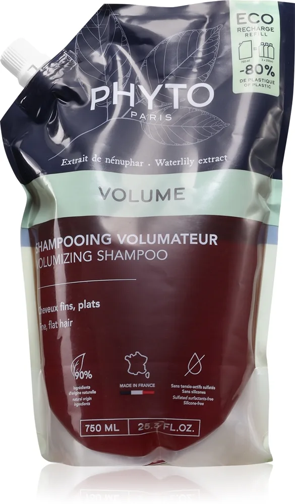 Phyto Volume Volumizing Shampoo shampoo hennoille hiuksille tyvestä saakka volyymia antava 750 ml