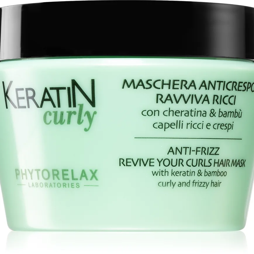 Phytorelax Laboratories Keratin Curly Mask för vilt lockigt hår För att behandla krull 250 ml