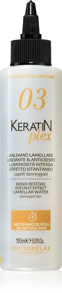 Phytorelax Laboratories Keratin Plex keratiinihoitoaine hiusten kiiltoa ja pehmeyttä lisäävä 150 ml