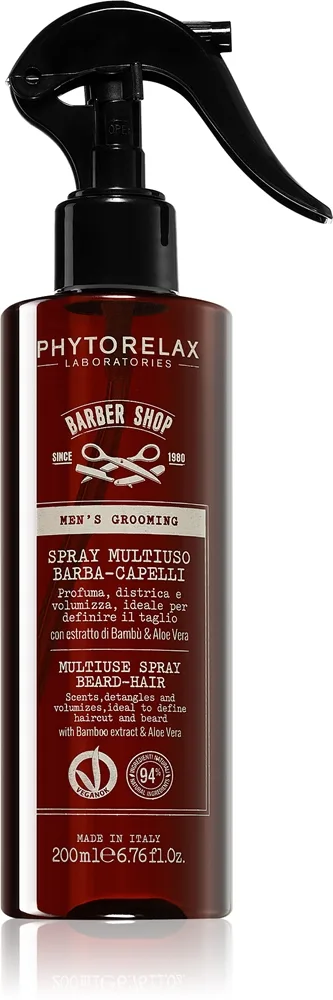 Phytorelax Laboratories Men's Grooming Barber Shop hiusten- ja parranhoitoaine suihkeena 200 ml