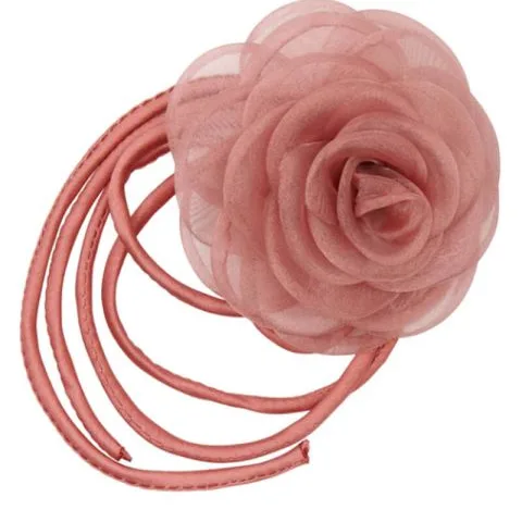 Pico Organza Rose String Blush Red
