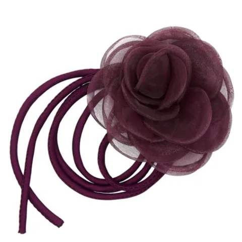 Pico Organza Rose String Dark Plum