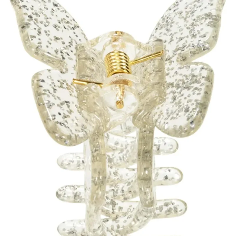 Pico Small Butterfly Claw Silver Glitter