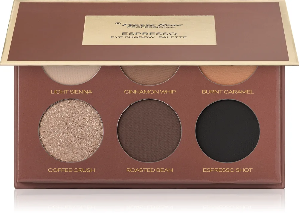 Pierre René Mocha Mousse Palett för ögonskugga Skugga Espresso 6x1.3 g