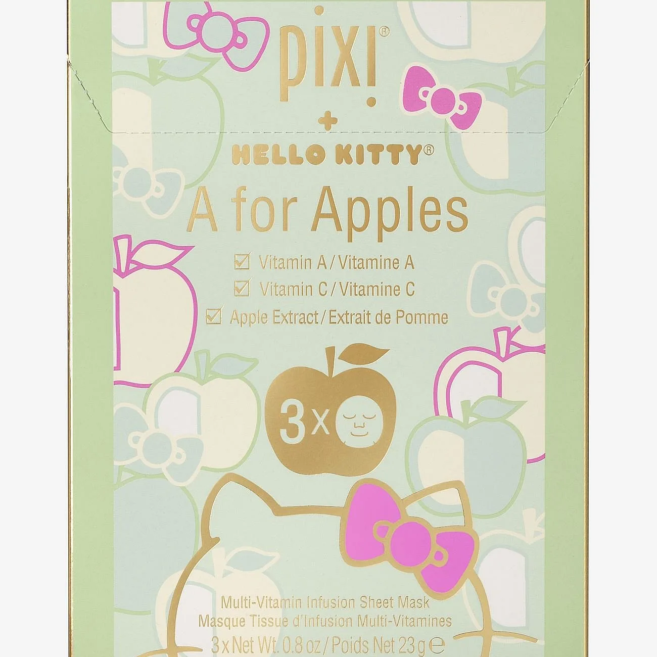 Pixi Pixi + Hello Kitty - A for Apples Sheet-Mask 3 x 23g - 69 g