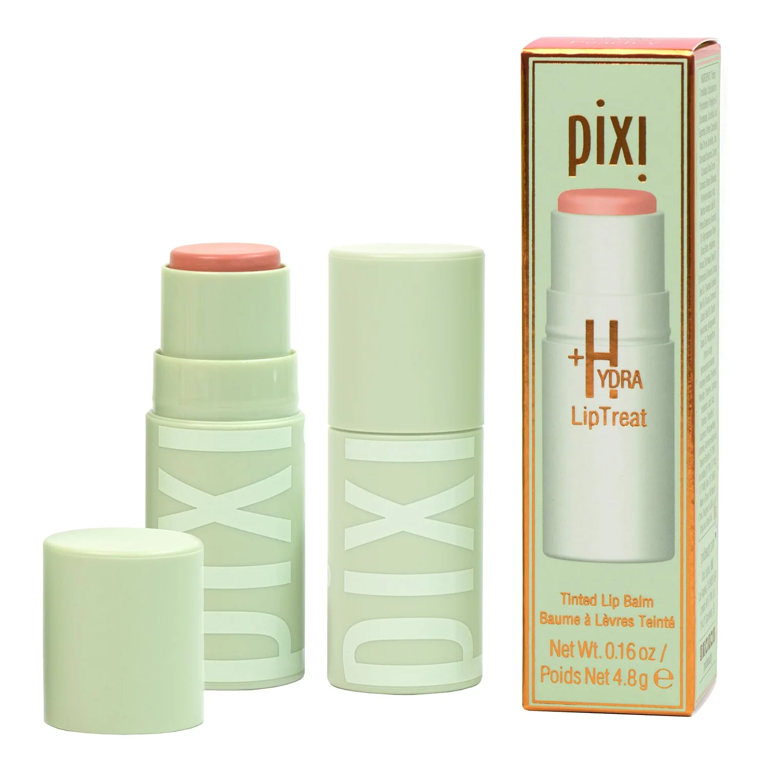 Pixi Tinted Lip Balm Fuktgivande läppbalsam med hyaluronsyra Skugga Peach-y 4.8 g