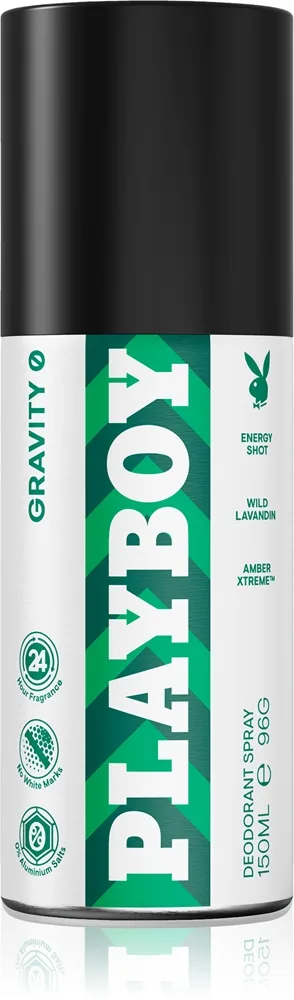 Playboy Gravity 0 Deodorant för män 150 ml