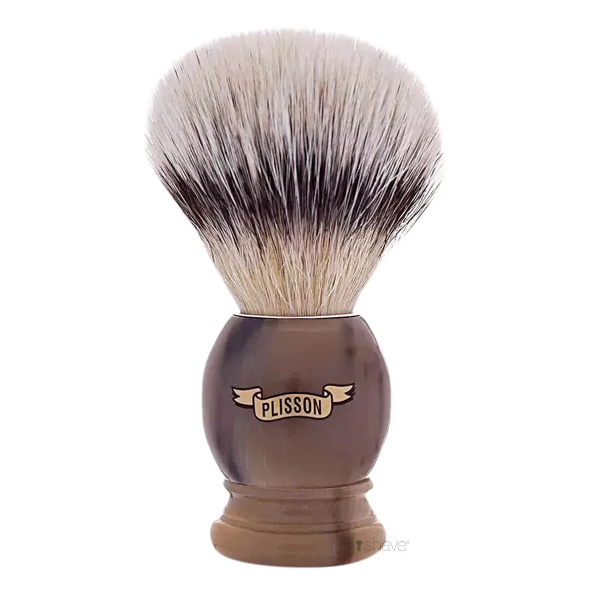 Plisson 1808 Barberkost, High Mountain White Fibre & Genuine Horn, Original, Str. 12