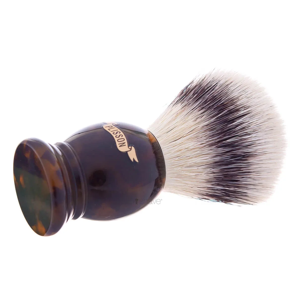 Plisson 1808 Barberkost, High Mountain White Fibre & Imit. Skildpadde, Original, Str. 12