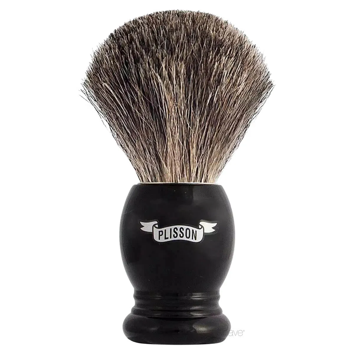 Plisson 1808 Barberkost, Russian Grey Badger & Sort Akryl, Essentiel, Str. 12