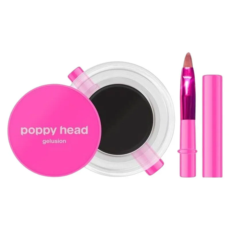 Poppy Head Gelusion gel eyeliner with brush - 01 Darkspell 5 g