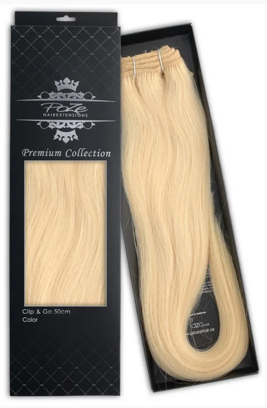 Poze Hairextensions Poze Clip&Go Löshår Äkta 12NA Platinum 7 delar/set 50cm