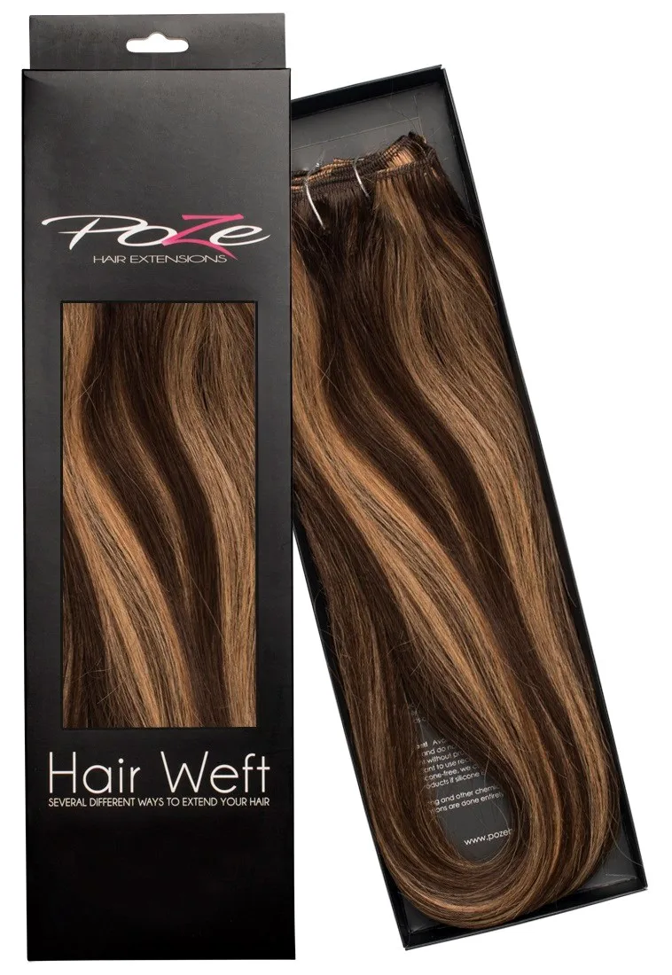 Poze Hairextensions Poze Hårträns Äkta P4B/9G Chocco Cola 50cm