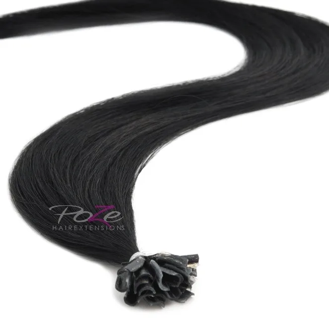 Poze Hairextensions Poze Keratin Premium Extensions 1N Midnight Black 20 suortuvaa 60cm