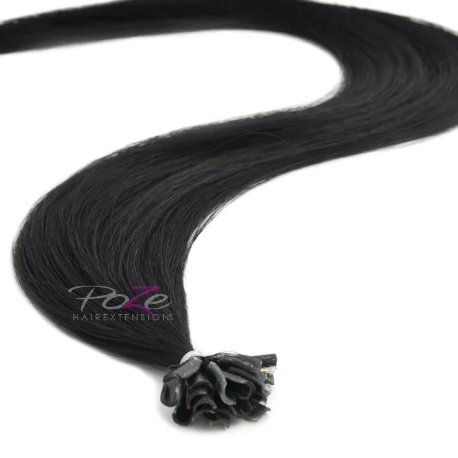 Poze Hairextensions Poze Keratin Standard 40cm 1N Midnight Black