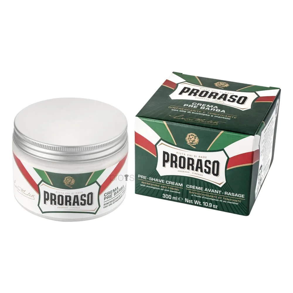 Proraso Pre-Shave Cream - Eucalyptus Oil & Menthol (300 ml)
