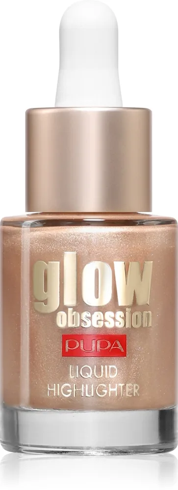 PUPA Milano Glow Obsession Liquid Highlighter nestemäinen korostusväri sävy 002 - Moon Light 13.5 ml