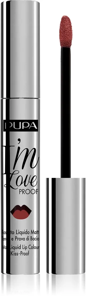 PUPA Milano I´m Loveproof Flydende mat læbestift med længerevarende effekt Skygge 002 Delicate Nude 2.7 ml