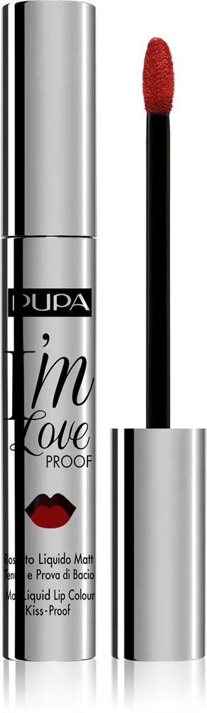 PUPA Milano I´m Loveproof Flydende mat læbestift med længerevarende effekt Skygge 009 Red Pop 2.7 ml