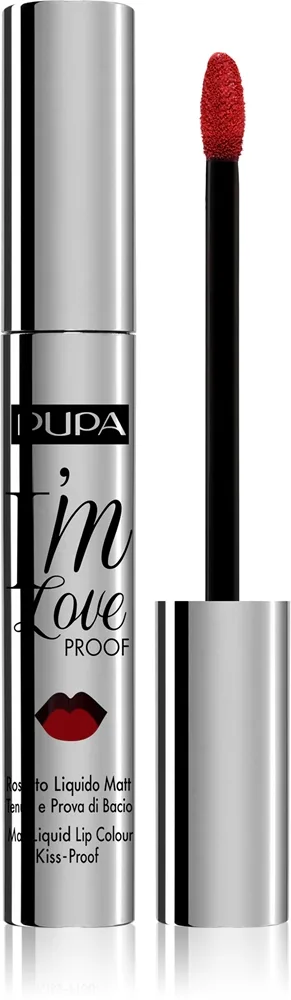 PUPA Milano I´m Loveproof Flydende mat læbestift med længerevarende effekt Skygge 011 Kiss Me Red 2.7 ml