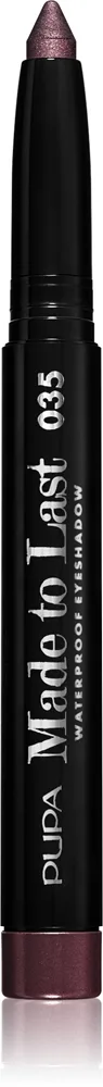 PUPA Milano Made to Last pitkäkestoinen luomivärikynä vedenkestävä sävy 035 Plum 1.4 g
