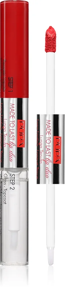 PUPA Milano Made to Last Lip Duo Långvarig flytande läppstift med lyster Skugga 2x4 ml