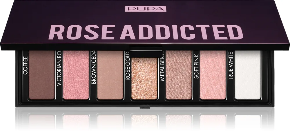 PUPA Milano Make-up Stories Compact Eyeshadow Palette Palett för ögonskugga Skugga Rose Addicted 13.3 g