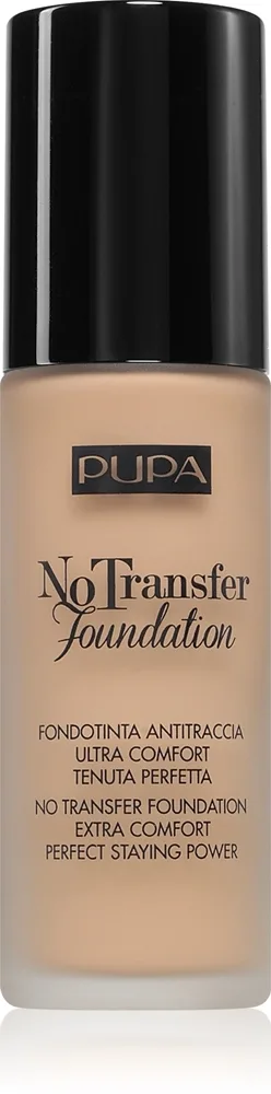 Pupa Milano No Transfer Foundation — fondotinta idratante SPF 15 colore 02 Light Beige 30 ml