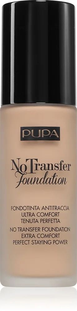 PUPA Milano No Transfer Foundation kosteuttava meikkivoide SPF 15 sävy Sand 30 ml