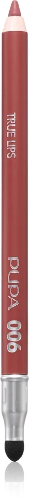 PUPA Milano True Lips Lipliner og læbeblyant Skygge 006 Brown Red 1.2 g