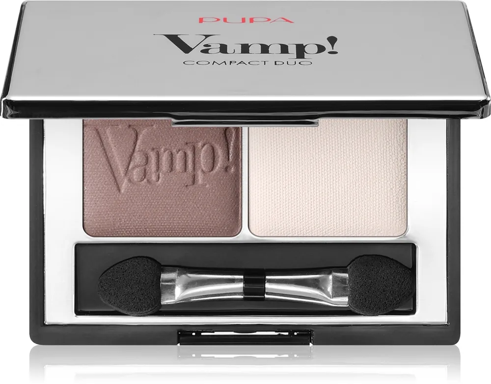 PUPA Milano Vamp! Compact Duo Eyeshadow luomiväriduo sävy 006 - Brown Vanilla 2.2 g