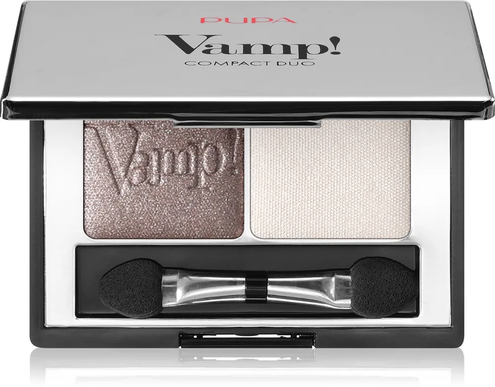 PUPA Milano Vamp! Compact Duo Eyeshadow luomiväriduo sävy 008 - Cream Taupe 2.2 g